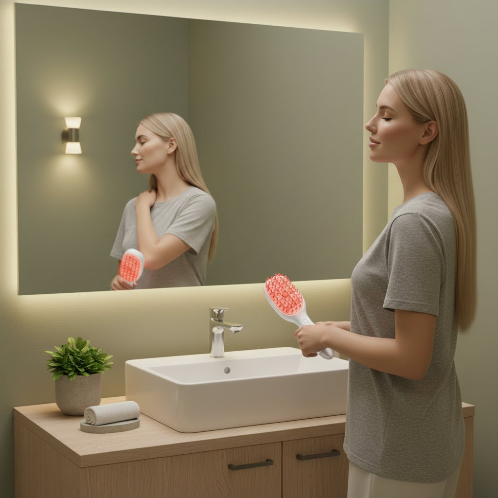 Masseur électrique à lumière rouge et bleue