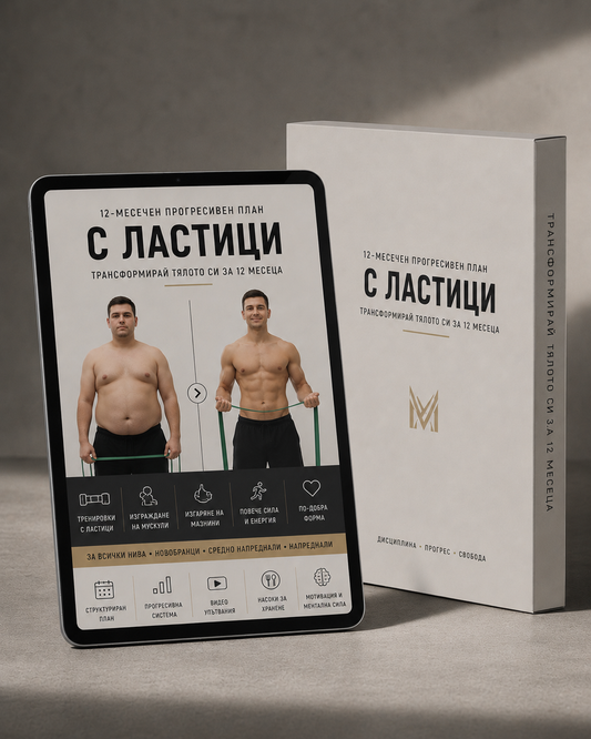 6 - Месечен Тренировъчен план с Ластици за вкъщи