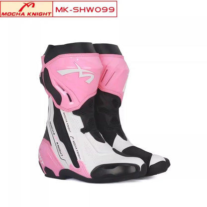 BENKIA Mocha Motorcycle Track Riding Boots