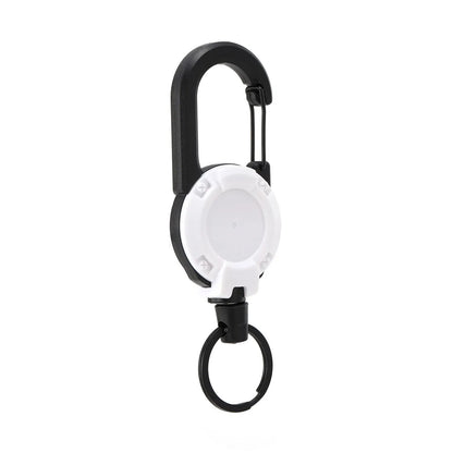 Retractable Heavy Duty Pull Reel Carabiner Key Chain