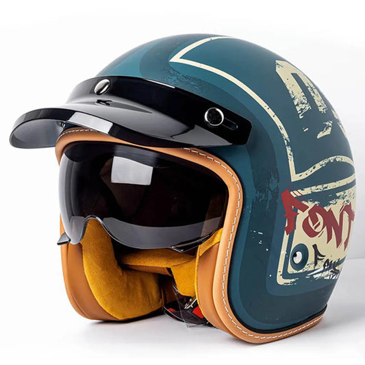 Open Face Helmet Retro 3/4