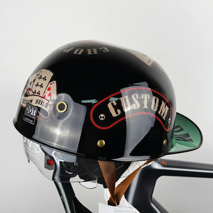 Open Face Summer Retro Helmet