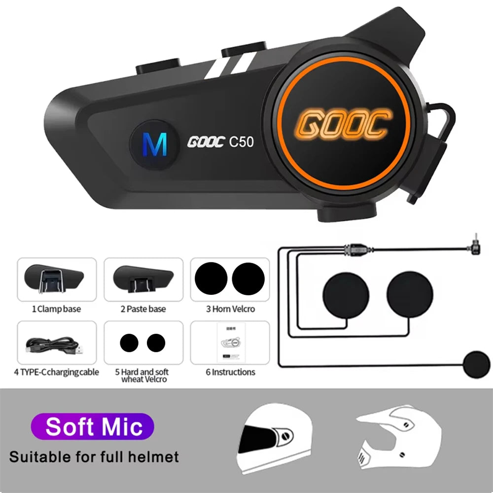 Bluetooth 5.3 Helmet Headset Wireless Hands-free