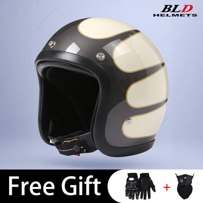 BLD Retro Street Bike Half Helmet
