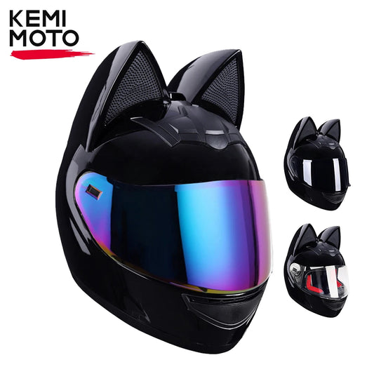 Cat Ear Motorcycle Helmet