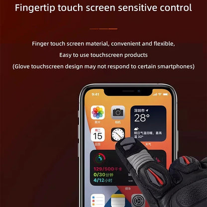 NERVE Leather Heated Motorcycle Gloves Winter Heating Gloves