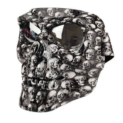 FKY For Motorcycle Glasses Motocross Off-Road Riding Goggles Cycling Glasses with Skull Face Mask for Open Face Helmet