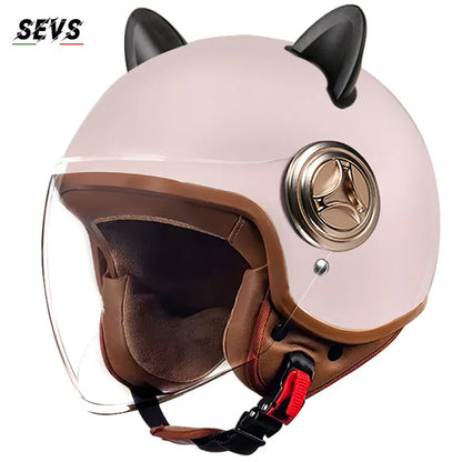 Stylish Cat Ear Motorcycle Helmet