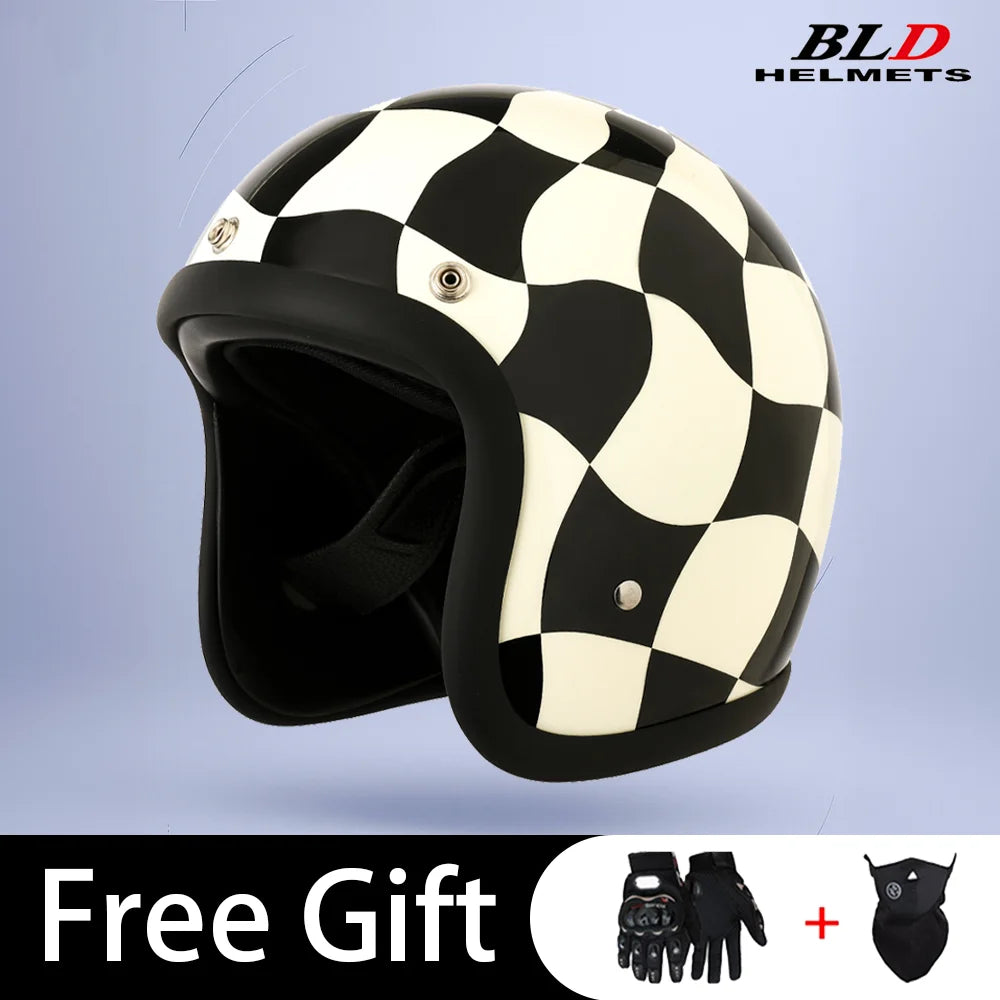 BLD Retro Street Bike Half Helmet
