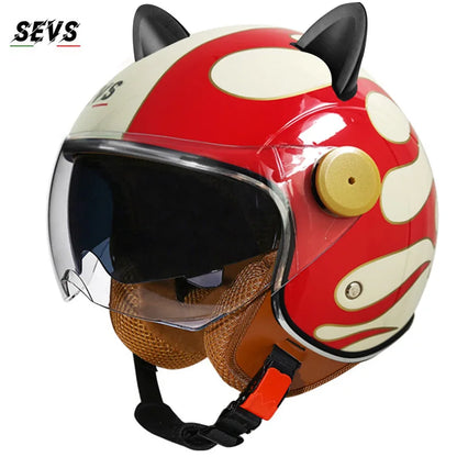 Motorcycle Helmet Retro 3C & DOT