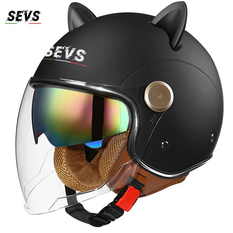 Motorcycle Helmet Retro 3C & DOT
