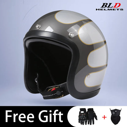 BLD Retro Street Bike Half Helmet