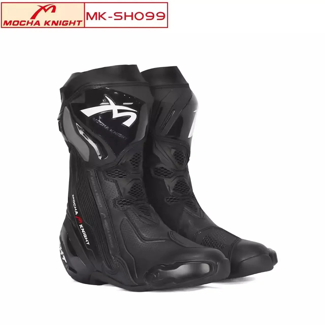 BENKIA Mocha Motorcycle Track Riding Boots