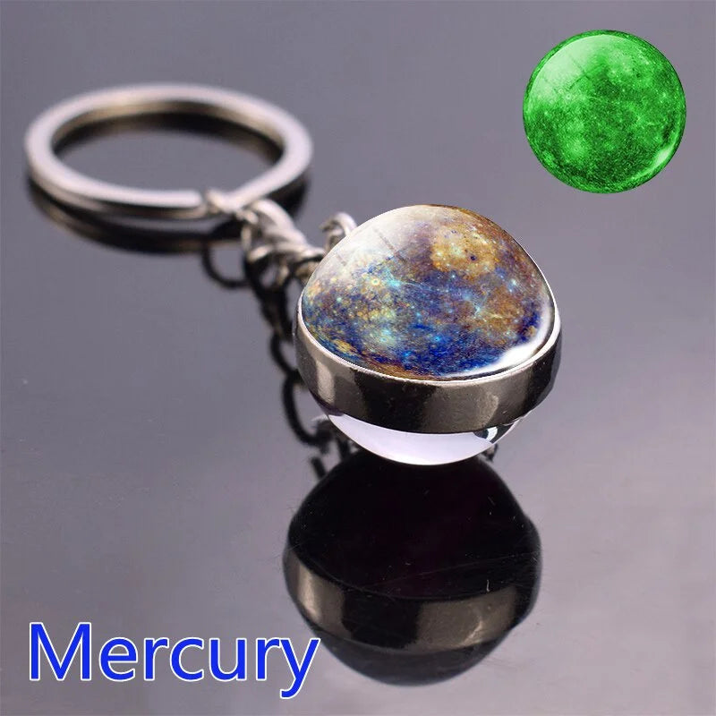 Solar System Planet Keychain Glows In The Dark