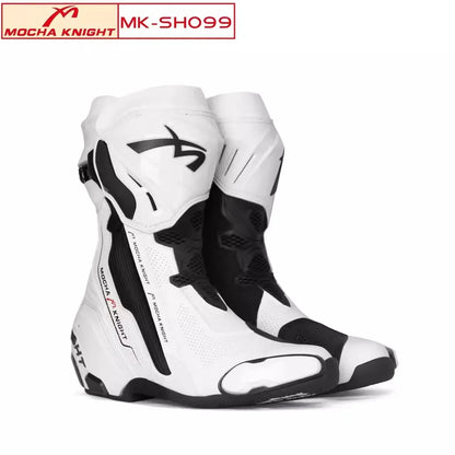 BENKIA Mocha Motorcycle Track Riding Boots