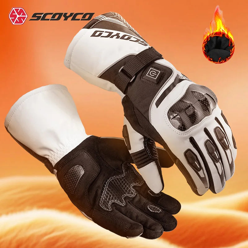 SCOYCO Motorcycle Gloves Winter Warm Electric HEATING