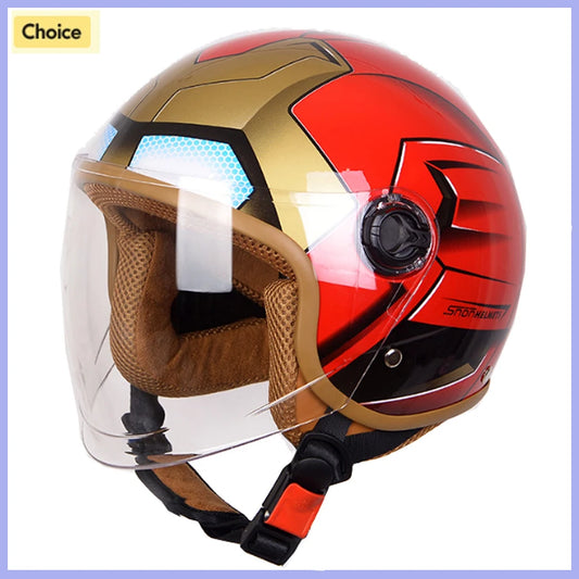 Cartoon Kids Motorcycle Helmet