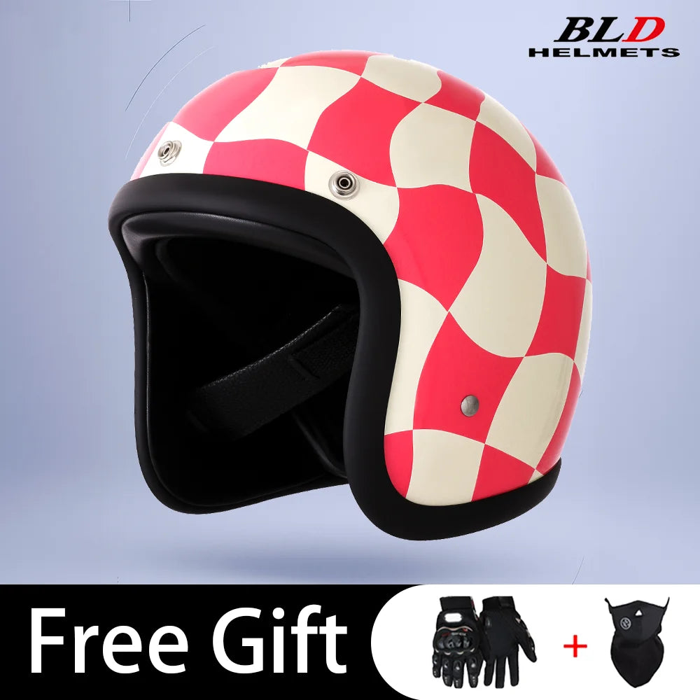 BLD Retro Street Bike Half Helmet