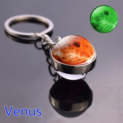 Solar System Planet Keychain Glows In The Dark