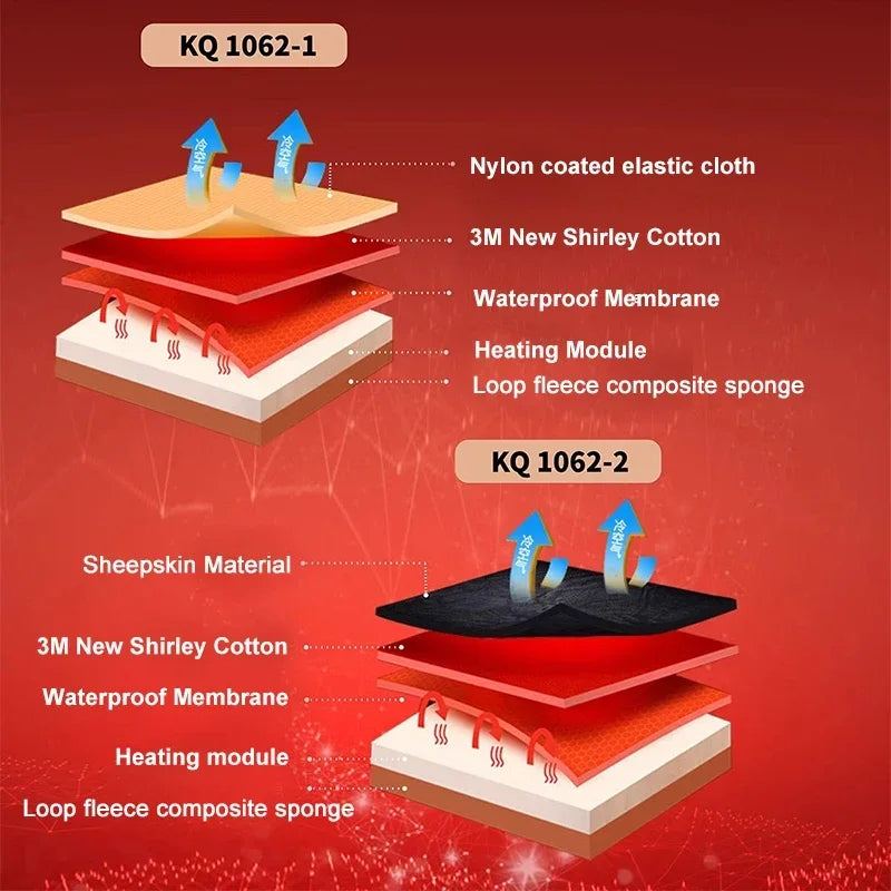 NERVE Leather Heated Motorcycle Gloves Winter Heating Gloves