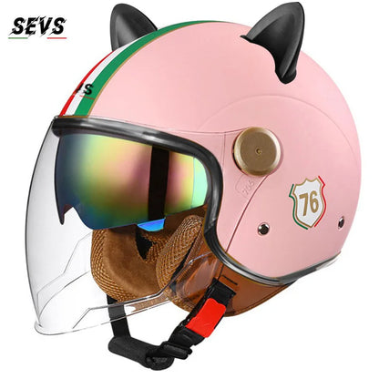 Motorcycle Helmet Retro 3C & DOT
