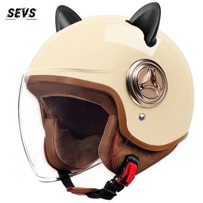 Stylish Cat Ear Motorcycle Helmet
