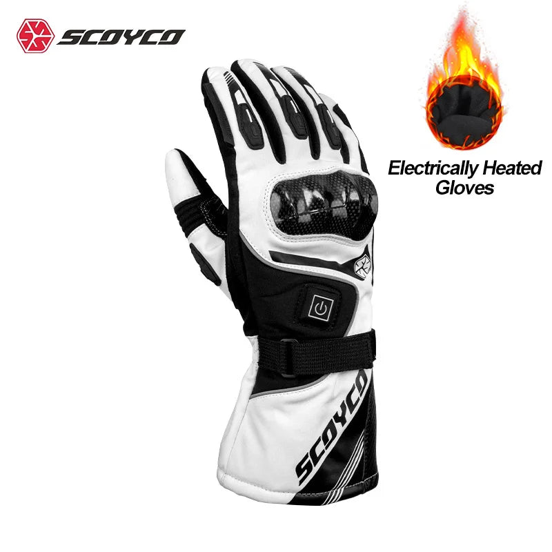 SCOYCO Motorcycle Gloves Winter Warm Electric HEATING