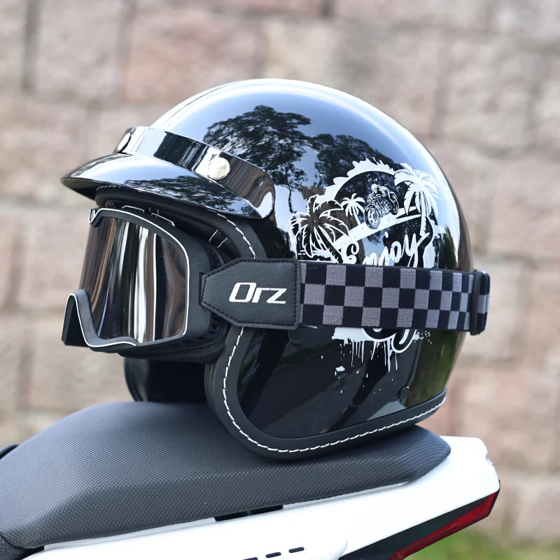 ORZ Retro Motorcycle Helmet