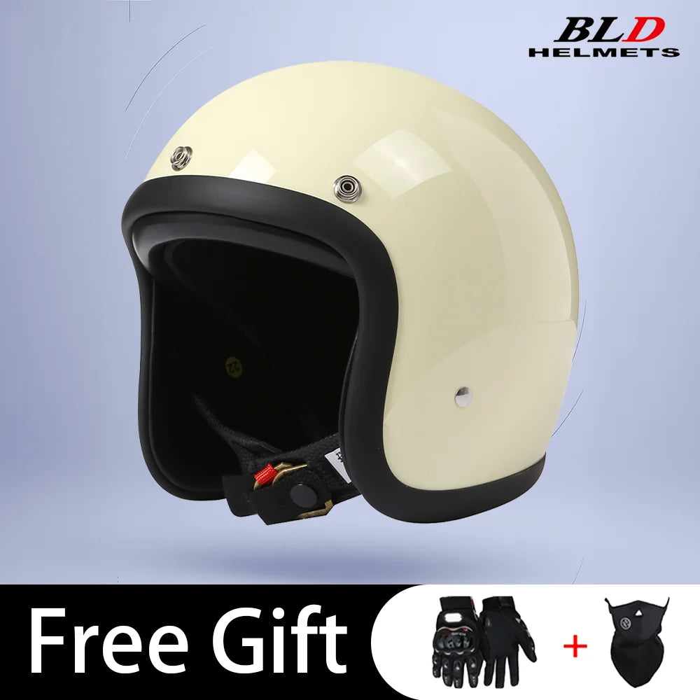 BLD Retro Street Bike Half Helmet
