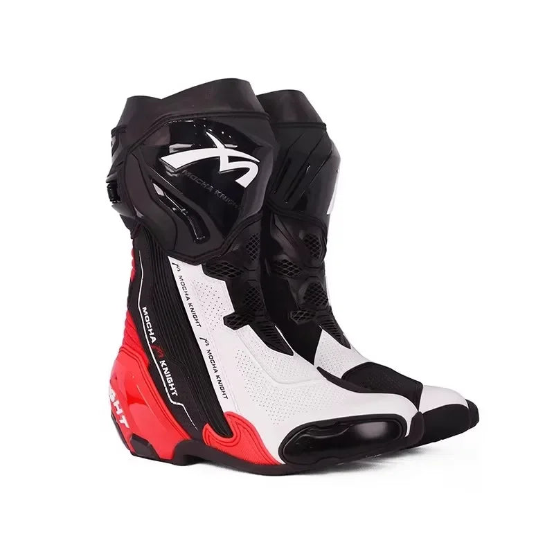 BENKIA Mocha Motorcycle Track Riding Boots