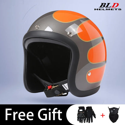 BLD Retro Street Bike Half Helmet