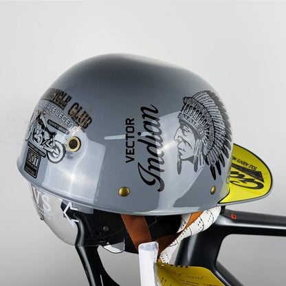Open Face Summer Retro Helmet