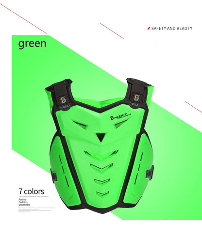 Motorcycle armor and fall protection chest and back
