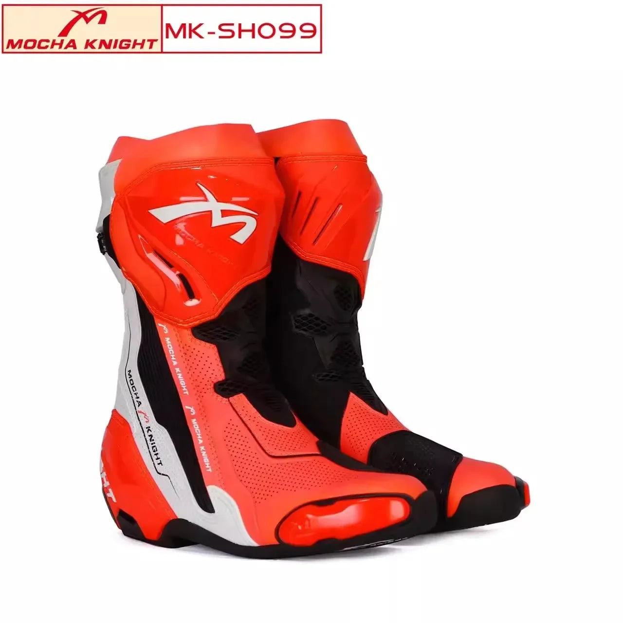 BENKIA Mocha Motorcycle Track Riding Boots
