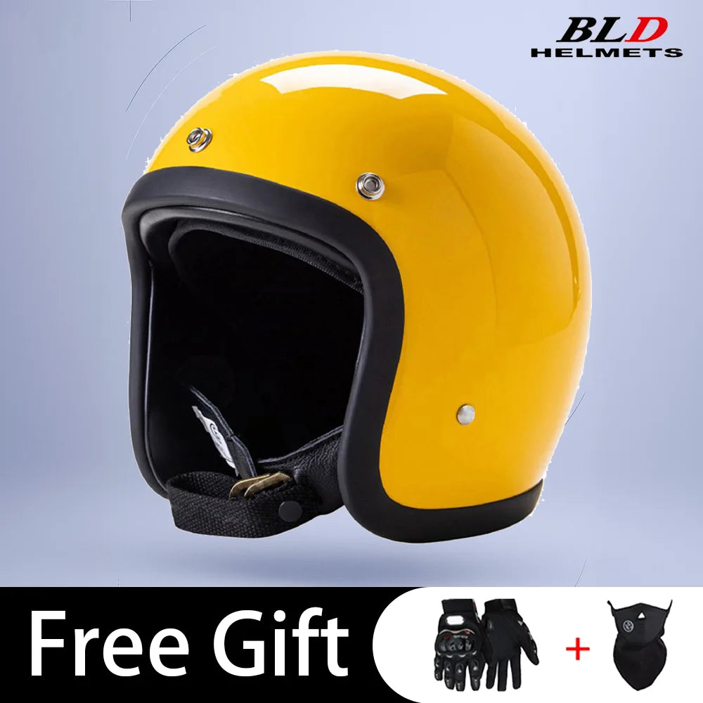 BLD Retro Street Bike Half Helmet