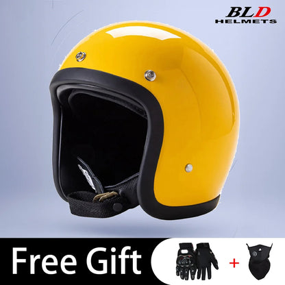 BLD Retro Street Bike Half Helmet