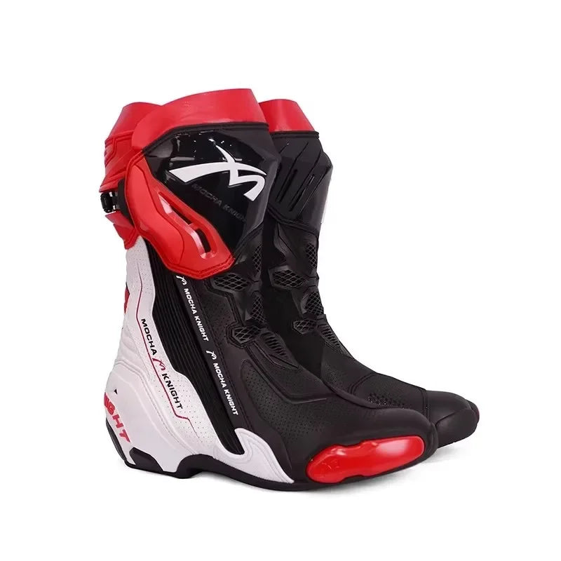 BENKIA Mocha Motorcycle Track Riding Boots