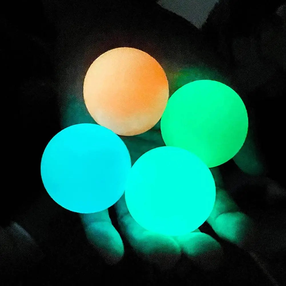 Throwing Luminous Sticky Balls, Glows in The Dark