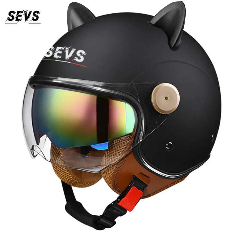 Motorcycle Helmet Retro 3C & DOT