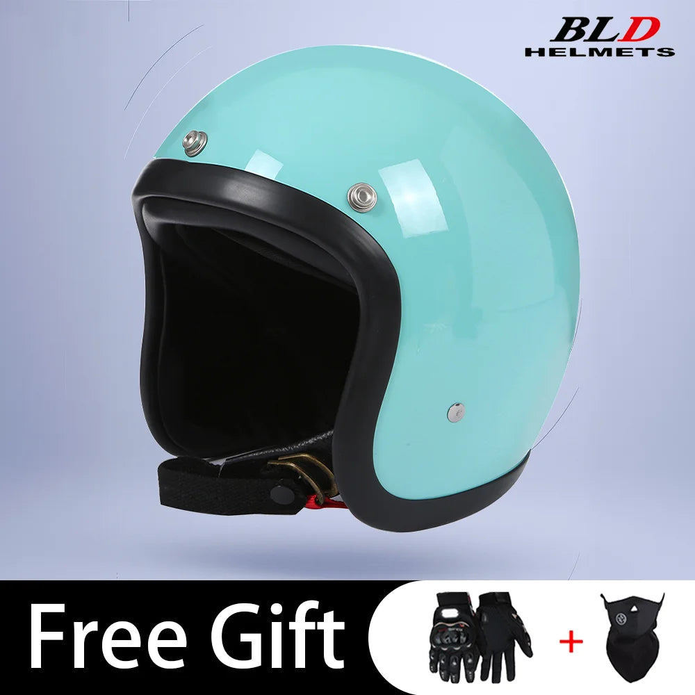 BLD Retro Street Bike Half Helmet