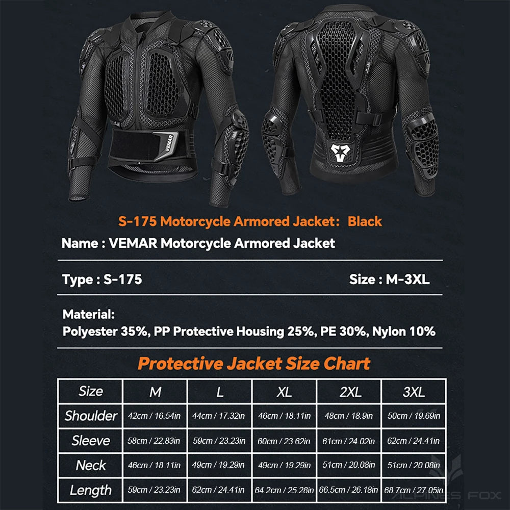 VEMAR 2025 Motorcycle Body Armor
