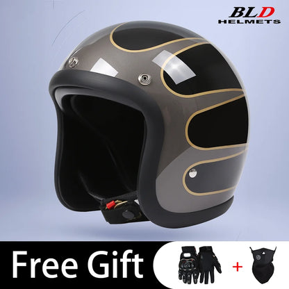 BLD Retro Street Bike Half Helmet