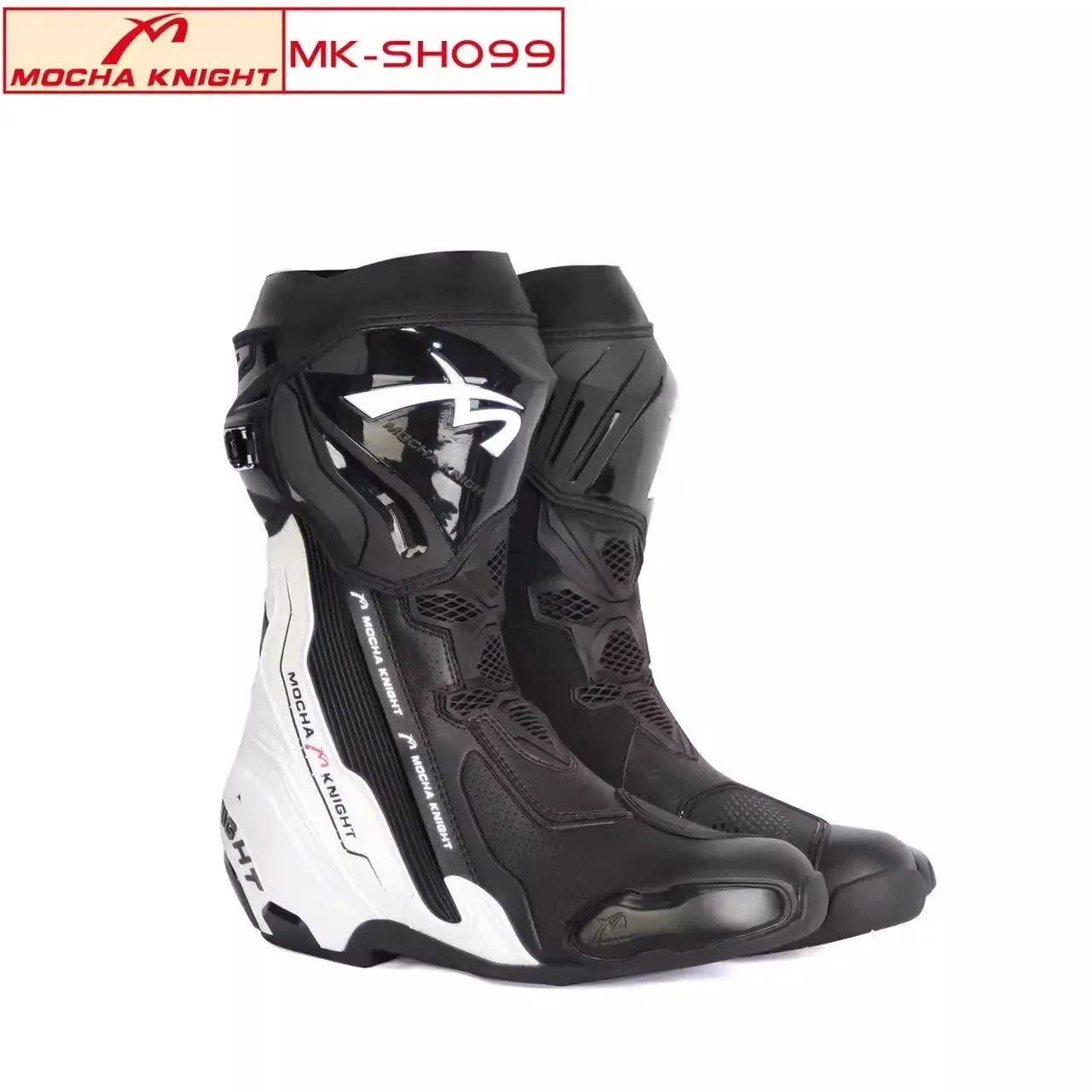 BENKIA Mocha Motorcycle Track Riding Boots