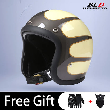 BLD Retro Street Bike Half Helmet
