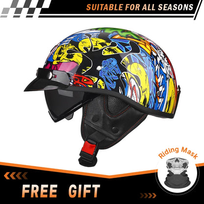 DOT Approved Half Face Motorcycle Helmets