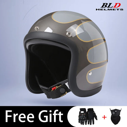 BLD Retro Street Bike Half Helmet