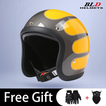 BLD Retro Street Bike Half Helmet