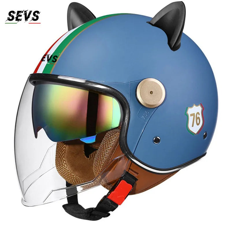 Motorcycle Helmet Retro 3C & DOT