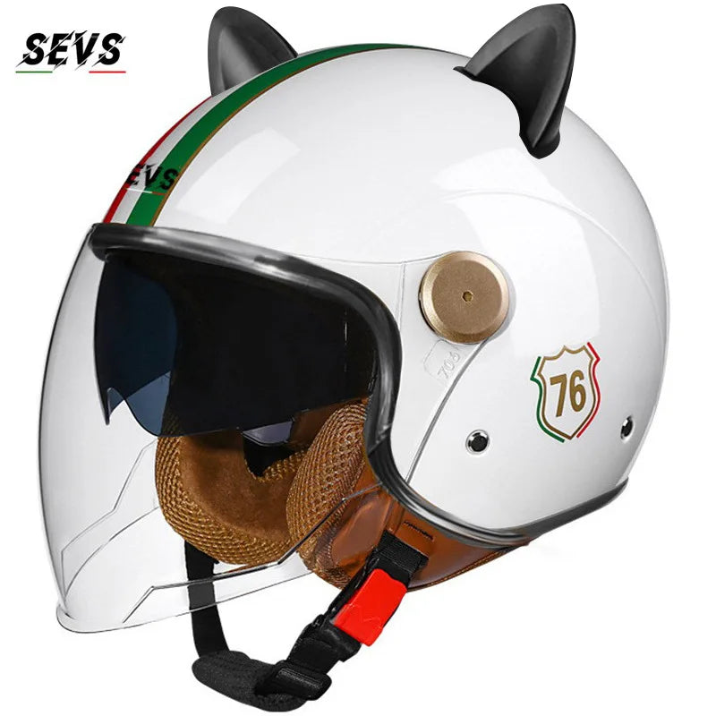 Motorcycle Helmet Retro 3C & DOT