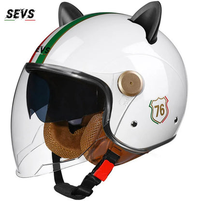 Motorcycle Helmet Retro 3C & DOT